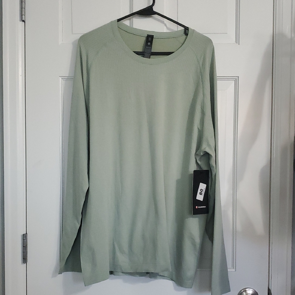 NWT Lululemon Metal Vent Tech XXL Men's FogGreen Long Sleeve Shirt